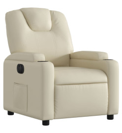 Fauteuil inclinable électrique Crème Similicuir