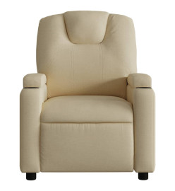 Fauteuil inclinable électrique Crème Tissu