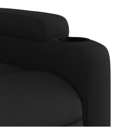 Fauteuil de massage inclinable électrique Noir Tissu