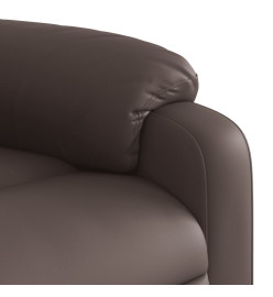 Fauteuil de massage inclinable électrique marron similicuir