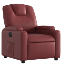 Fauteuil inclinable électrique Rouge bordeaux Similicuir