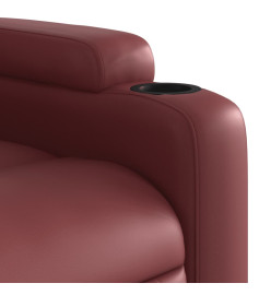 Fauteuil inclinable électrique Rouge bordeaux Similicuir