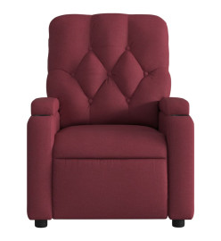 Fauteuil inclinable électrique Rouge bordeaux Tissu