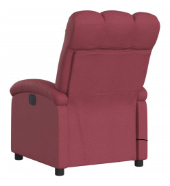 Fauteuil de massage inclinable électrique Rouge bordeaux Tissu