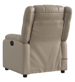 Fauteuil de massage inclinable électrique cappuccino similicuir