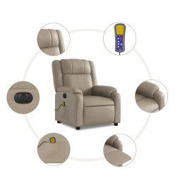 Fauteuil de massage inclinable électrique cappuccino similicuir