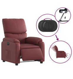 Fauteuil inclinable électrique Rouge bordeaux Similicuir