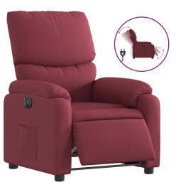 Fauteuil inclinable électrique Rouge bordeaux Tissu