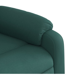 Fauteuil de massage inclinable électrique Vert foncé Tissu