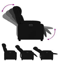 Fauteuil inclinable électrique Noir Tissu