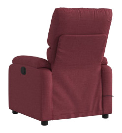 Fauteuil de massage inclinable électrique Rouge bordeaux Tissu