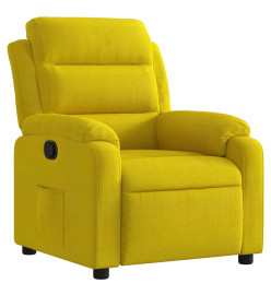 Fauteuil inclinable jaune velours