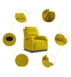 Fauteuil inclinable jaune velours