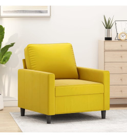 Fauteuil Jaune 60 cm Velours