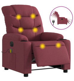 Fauteuil de massage inclinable électrique Rouge bordeaux Tissu