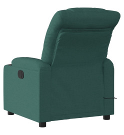 Fauteuil de massage inclinable Vert foncé Tissu