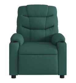 Fauteuil de massage inclinable Vert foncé Tissu