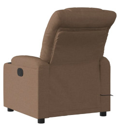 Fauteuil de massage inclinable Marron Tissu