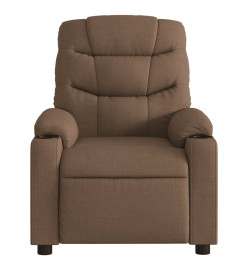 Fauteuil de massage inclinable Marron Tissu