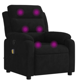 Fauteuil de massage inclinable noir velours