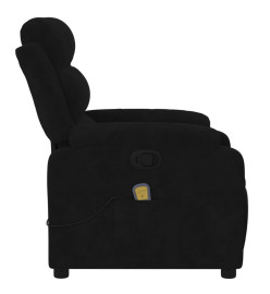 Fauteuil de massage inclinable noir velours