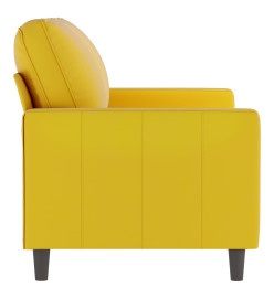 Canapé à 2 places Jaune 120 cm Velours