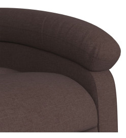 Fauteuil de massage inclinable électrique Marron foncé Tissu