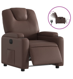 Fauteuil inclinable électrique Marron Similicuir