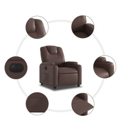 Fauteuil inclinable électrique Marron Similicuir