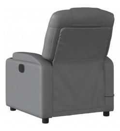 Fauteuil de massage inclinable électrique gris similicuir