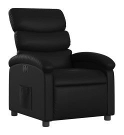 Fauteuil inclinable électrique Noir Similicuir