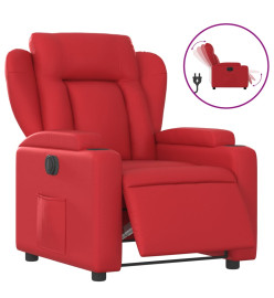 Fauteuil inclinable électrique Rouge Similicuir