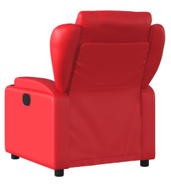 Fauteuil inclinable électrique Rouge Similicuir