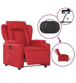 Fauteuil inclinable électrique Rouge Similicuir