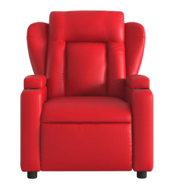 Fauteuil inclinable électrique Rouge Similicuir