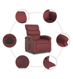 Fauteuil inclinable électrique Rouge bordeaux Similicuir