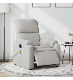 Fauteuil inclinable de massage électrique gris clair