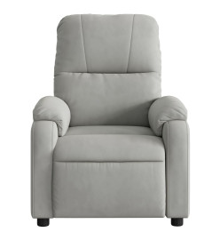 Fauteuil inclinable de massage électrique gris clair