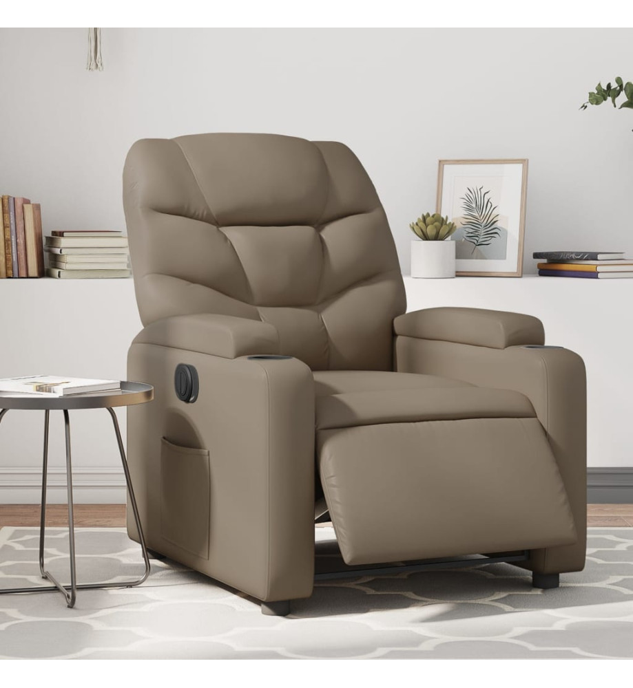 Fauteuil inclinable électrique Cappuccino Similicuir