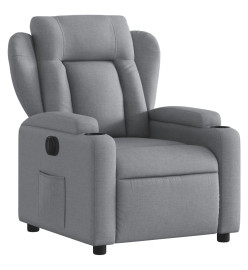 Fauteuil inclinable électrique Gris clair Tissu