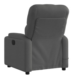 Fauteuil inclinable de massage électrique gris foncé tissu