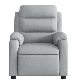 Fauteuil de massage inclinable électrique gris clair tissu