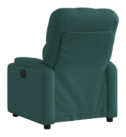 Fauteuil inclinable électrique Vert foncé Tissu