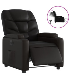 Fauteuil inclinable électrique Noir Similicuir