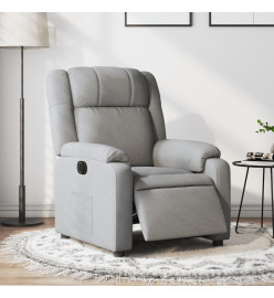 Fauteuil inclinable électrique Gris clair Tissu