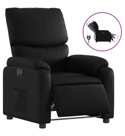 Fauteuil inclinable électrique Noir Similicuir