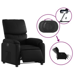 Fauteuil inclinable électrique Noir Similicuir