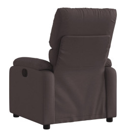 Fauteuil inclinable électrique Marron foncé Tissu