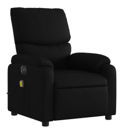 Fauteuil de massage inclinable électrique noir similicuir