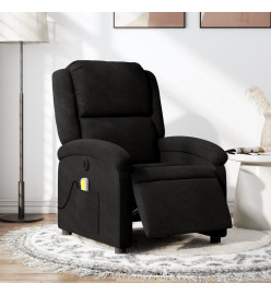 Fauteuil de massage inclinable électrique Noir Tissu